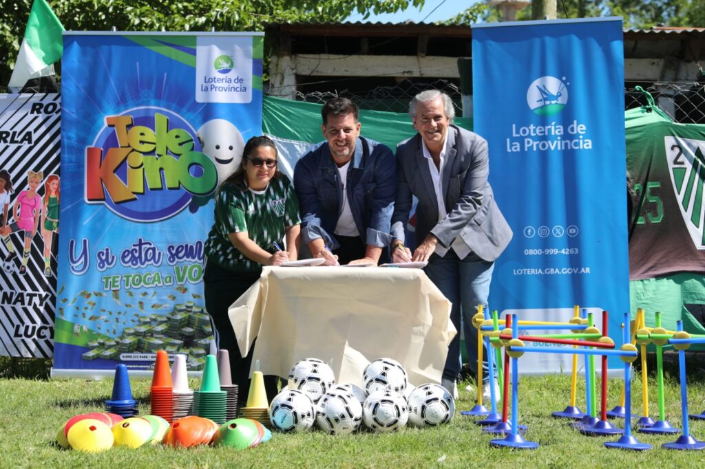 Otra muestra de apoyo a los clubes de barrio: Lotería y Telekino donaron materiales al Club 25 de Mayo de Villa Elvira