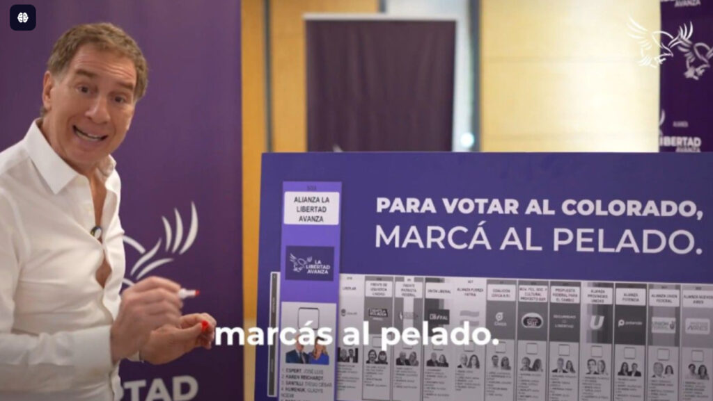 “Para votar al colorado, marcás al pelado”: el insólito spot de La Libertad Avanza tras la renuncia de Espert