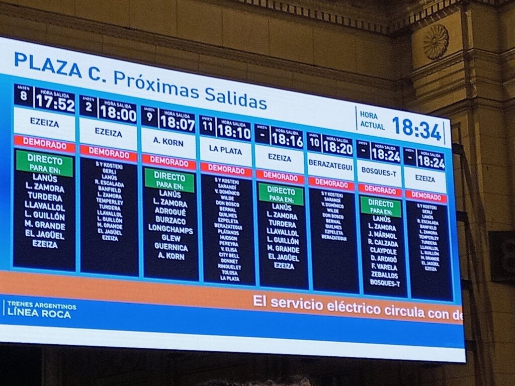 Tren Roca fuera de servicio: El transporte a La Plata opera sin horarios, andén ni certezas