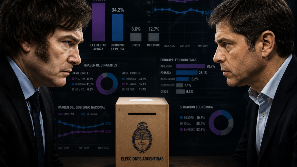 Las encuestas que miden el terreno electoral: Milei se cae en la Provincia y Kicillof acorta distancias rumbo a 2027
