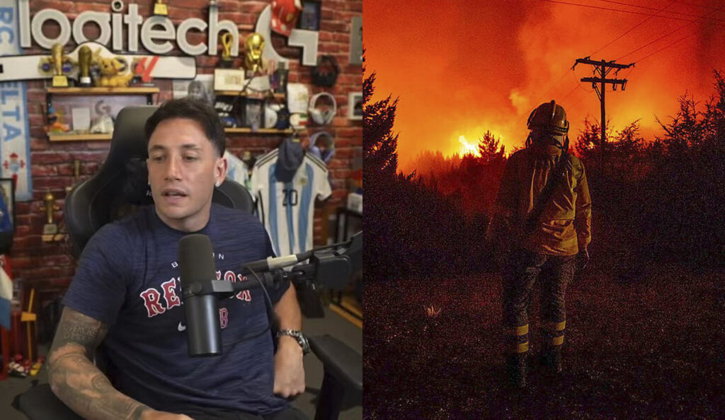 El streamer platense Momo opinó con dureza sobre los incendios en la Patagonia