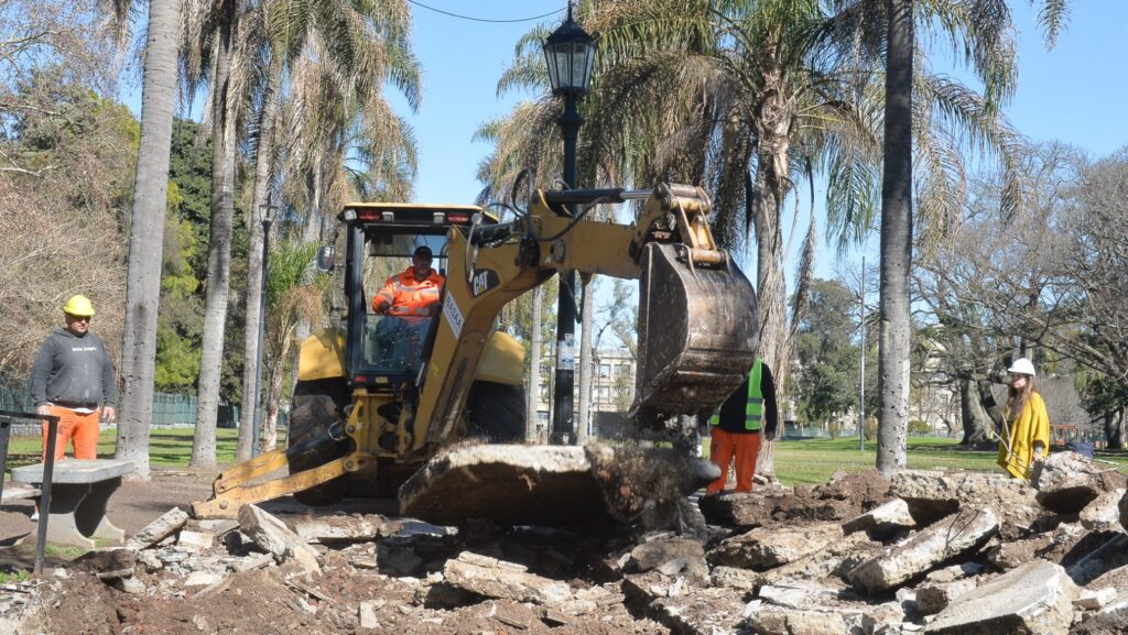 La Plata: avanzan las obras de remodelación en el Parque Saavedra