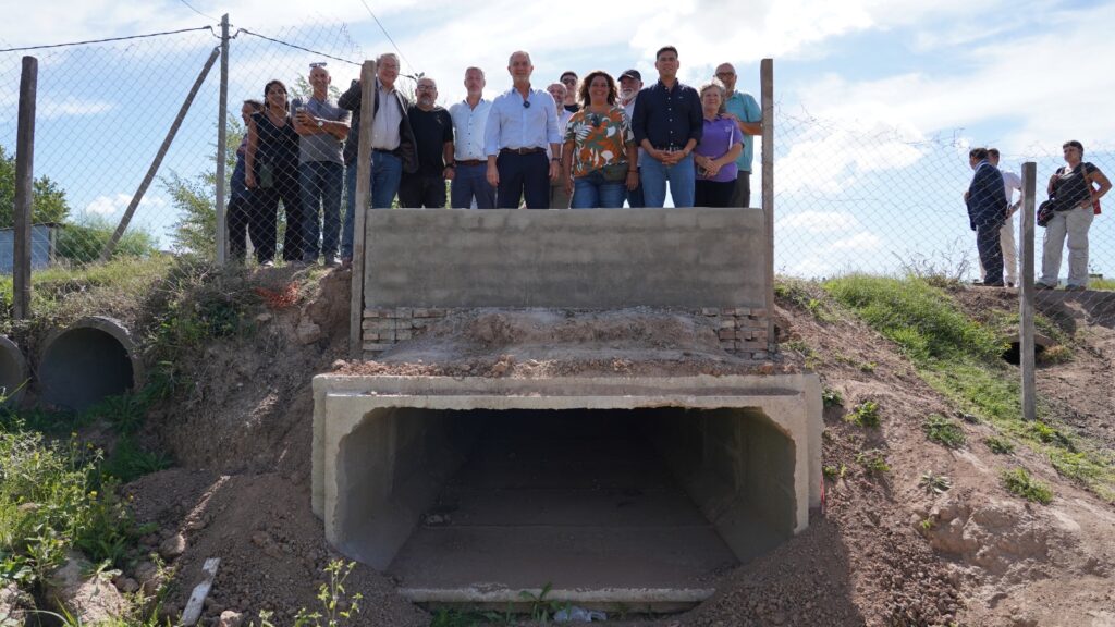 Villa Garibaldi: habilitan la primera etapa de una obra hidráulica clave para mejorar el drenaje y evitar anegamientos