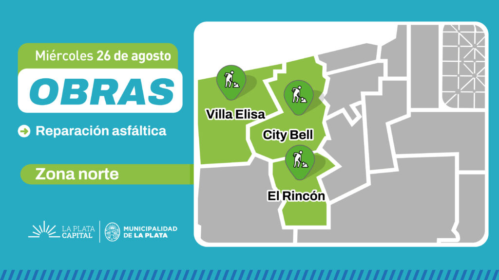 El Municipio realiza obras viales de reparación y renovación en el norte platense