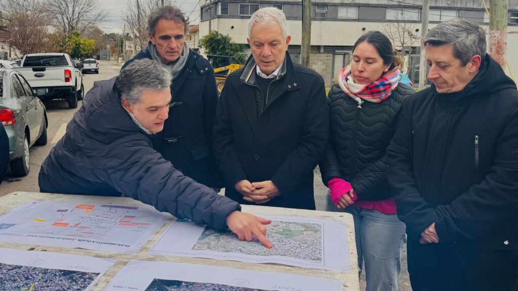 Alak y Katopodis presentaron los nuevos desagües en la cuenca del Maldonado y supervisaron el avance del Acueducto Norte