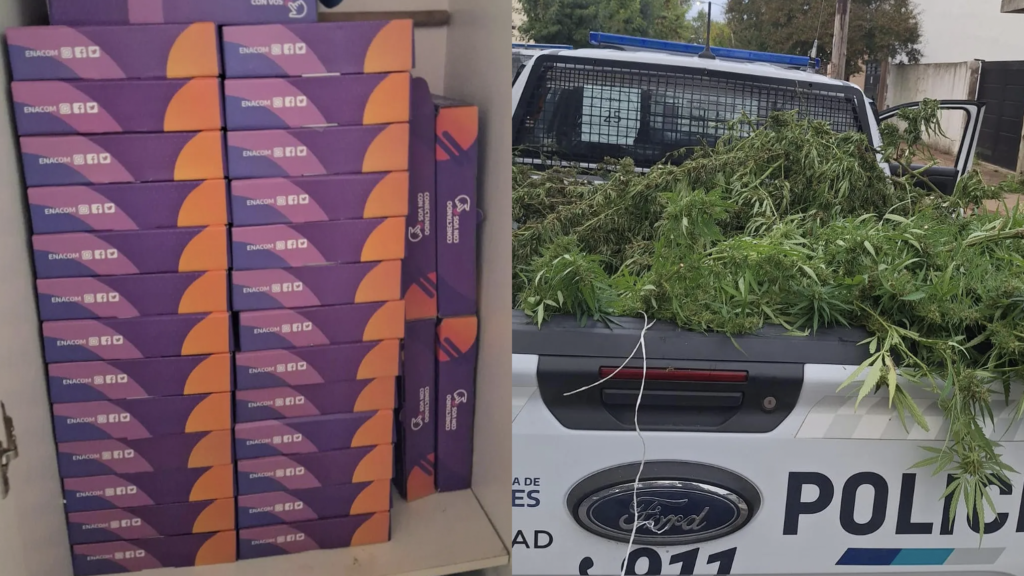 Escándalo en Villa Elvira: hallan 31 tablets oficiales y marihuana en la casa de un empleado público de Educación