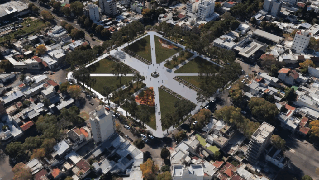 Plaza España: cómo será la remodelación del histórico espacio verde de 7 y 66