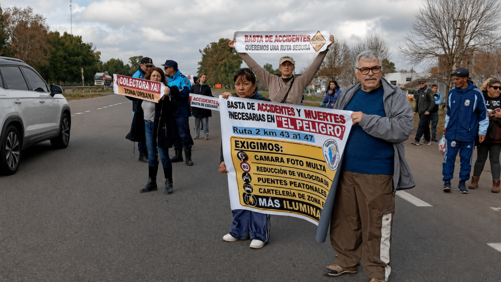 Los vecinos de El Peligro volvieron a cortar la Ruta 2: esta vez cuestionan que el cierre de retomes dejó sin acceso a las emergencias