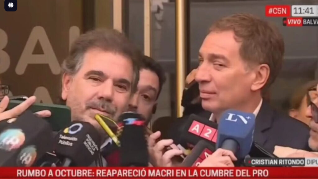 El diputado fue increpado mientras hablaba del préstamo de EE.UU. a Argentina. Las causas que lo persiguen en Comodoro Py.  Foto: captura TV